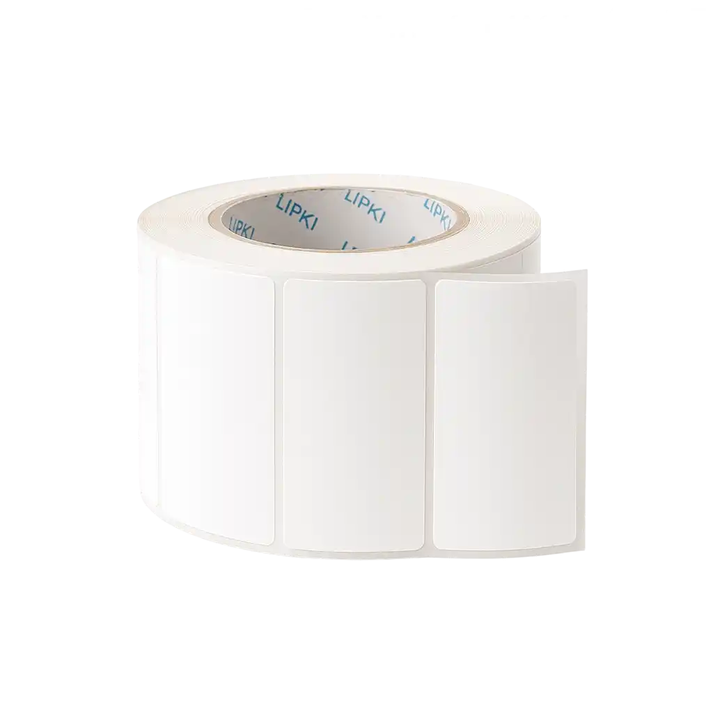 Полипропиленовые этикетки 43*25 PP белый 1000 шт в рулоне