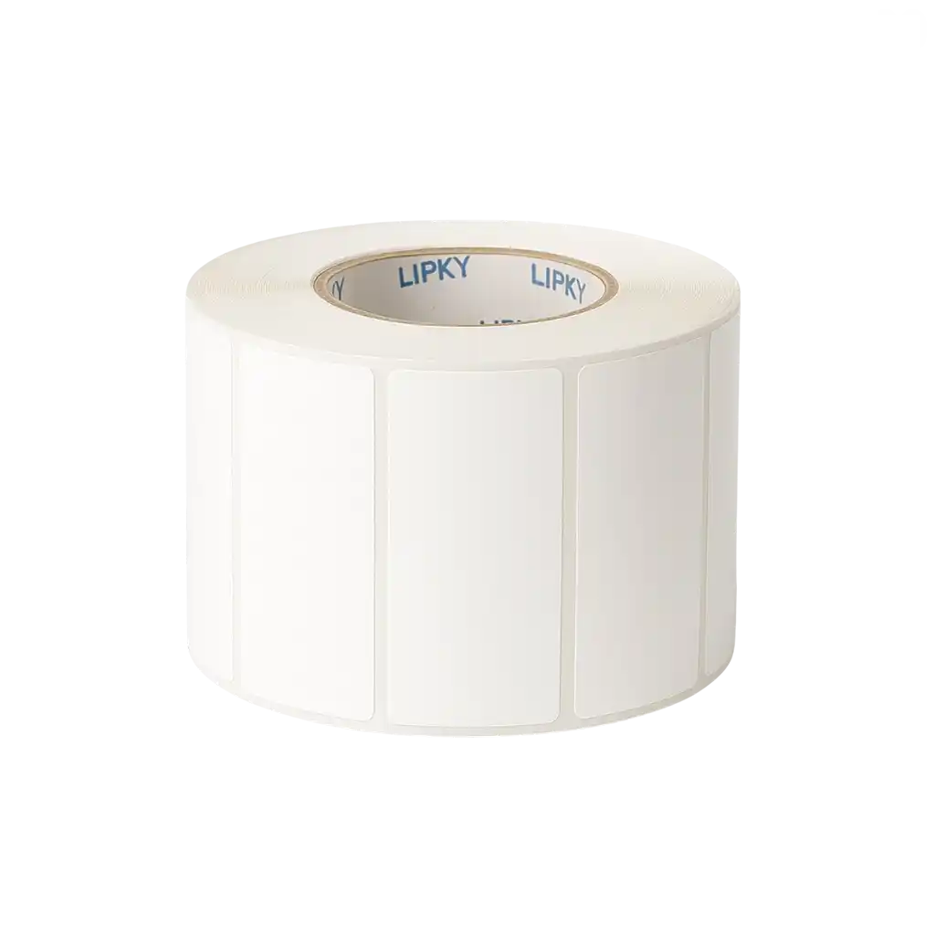 Полипропиленовые этикетки 50*20 PP белый 1000 шт в рулоне