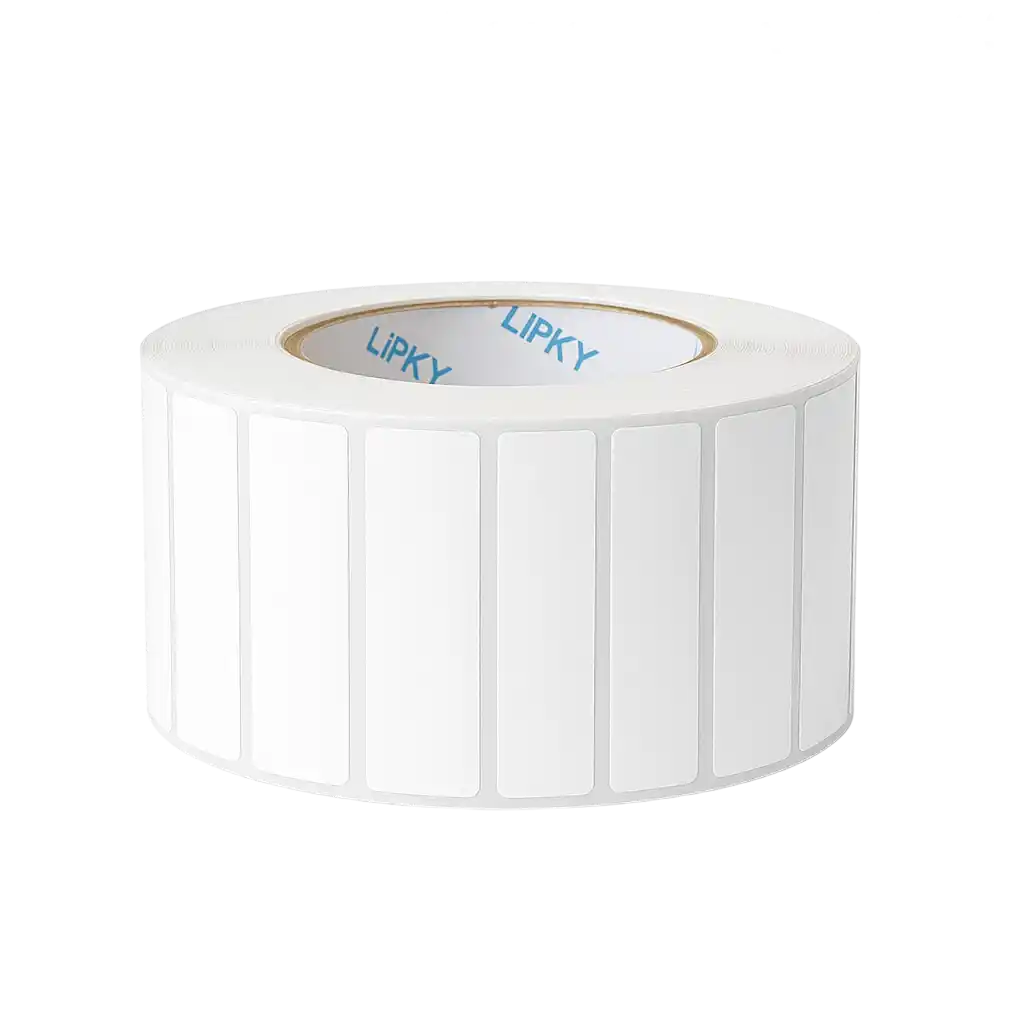 Полипропиленовые этикетки 51*13 PP белый 1000 шт в рулоне