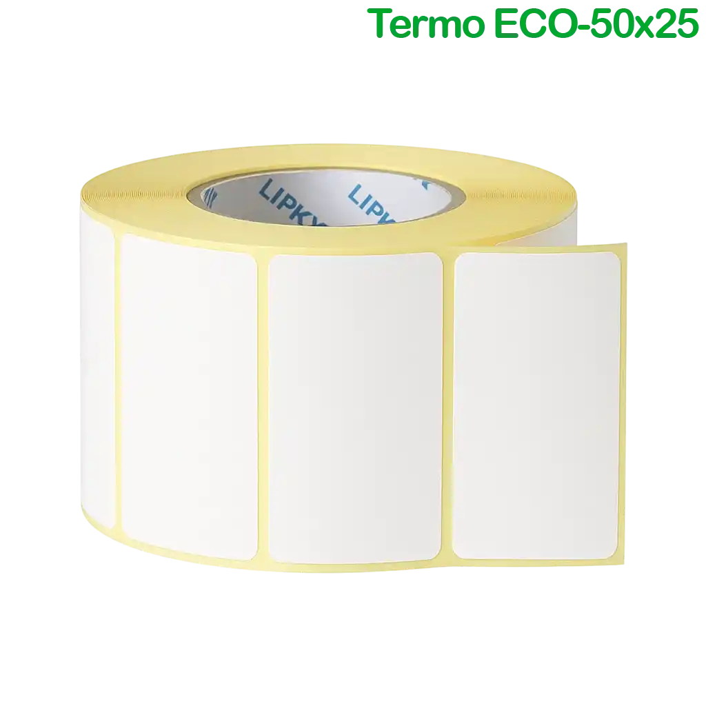 Термоэтикетки ЭКО 50*25 самоклеящейся, 700 шт в рулоне