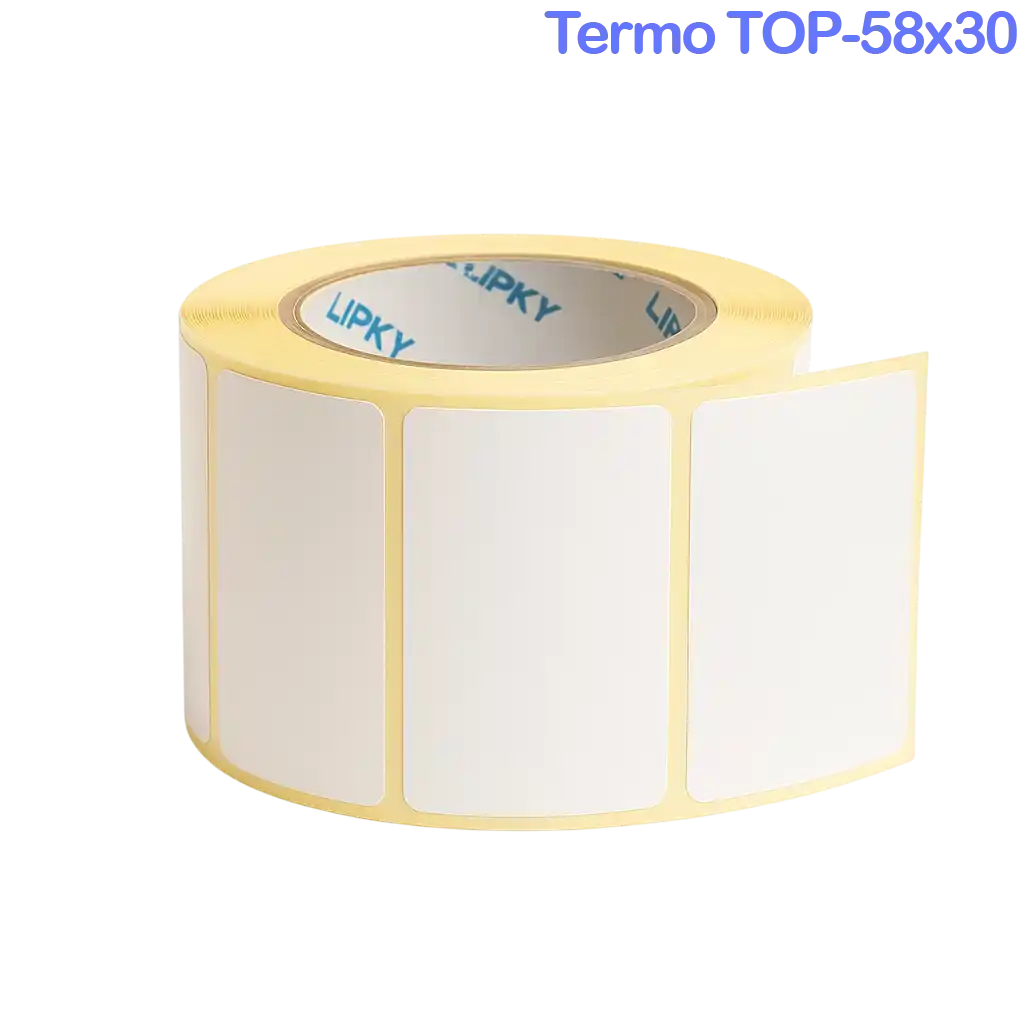 Термоэтикетки ТОП 58*30 самоклеящейся, 700 шт в рулоне