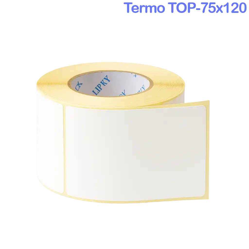 Термоэтикетки ТОП 75*120 самоклеящейся, 300 шт в рулоне