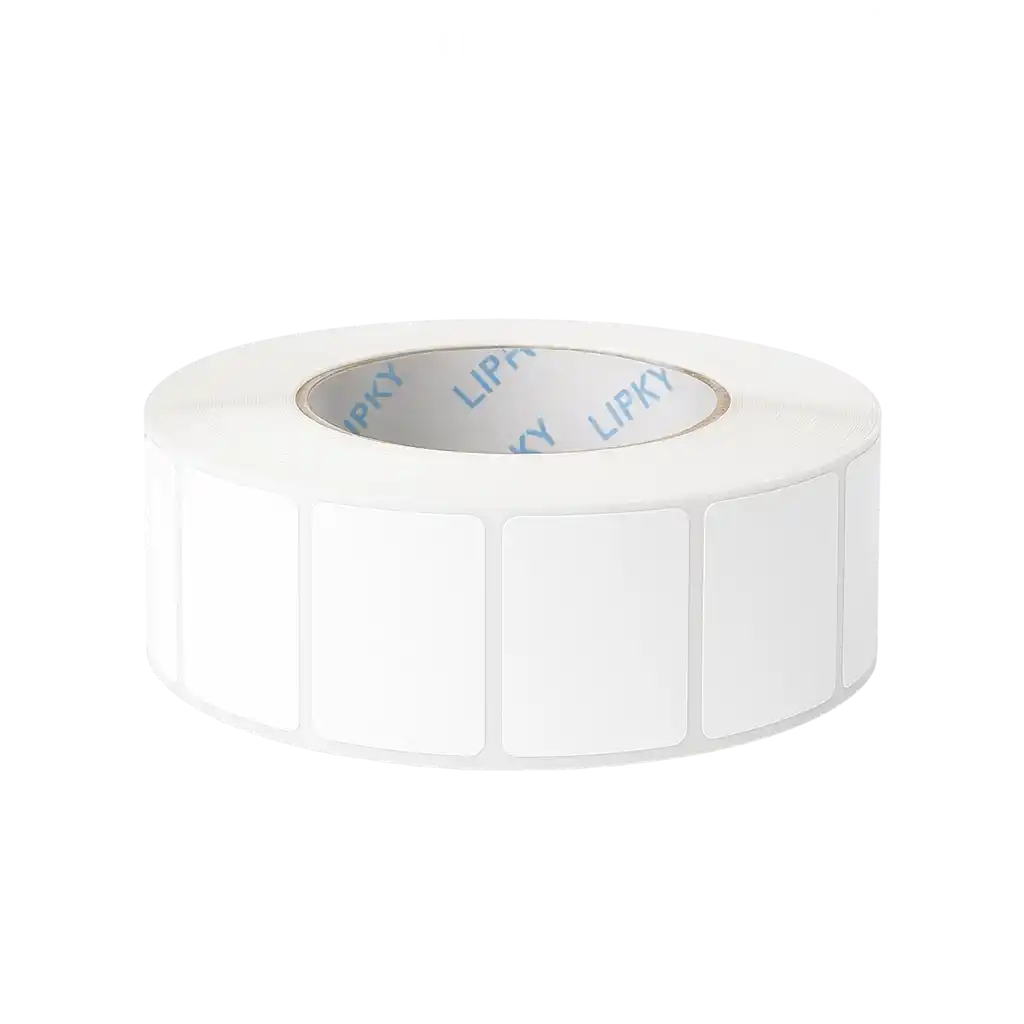 Полипропиленовые этикетки 25*20 PP белый 1000 шт в рулоне