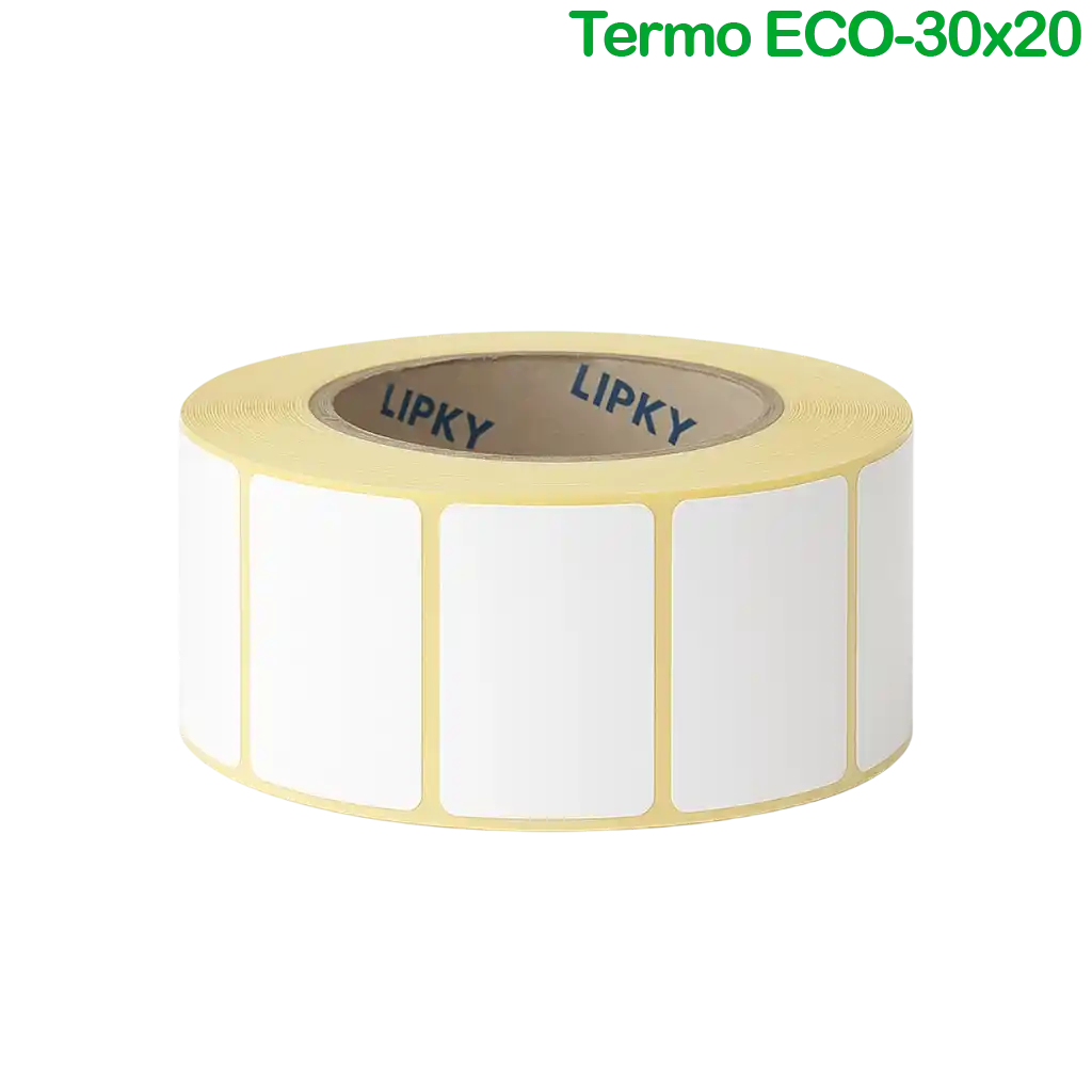 Термоэтикетки ЭКО 30*20 самоклеящейся, 1000 шт в рулоне