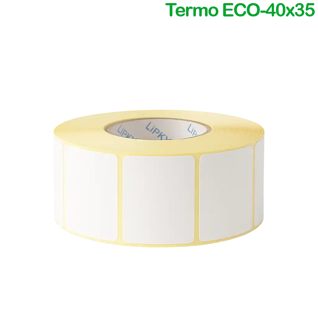 Термоэтикетки ЭКО 40*35 самоклеящейся, 700 шт в рулоне
