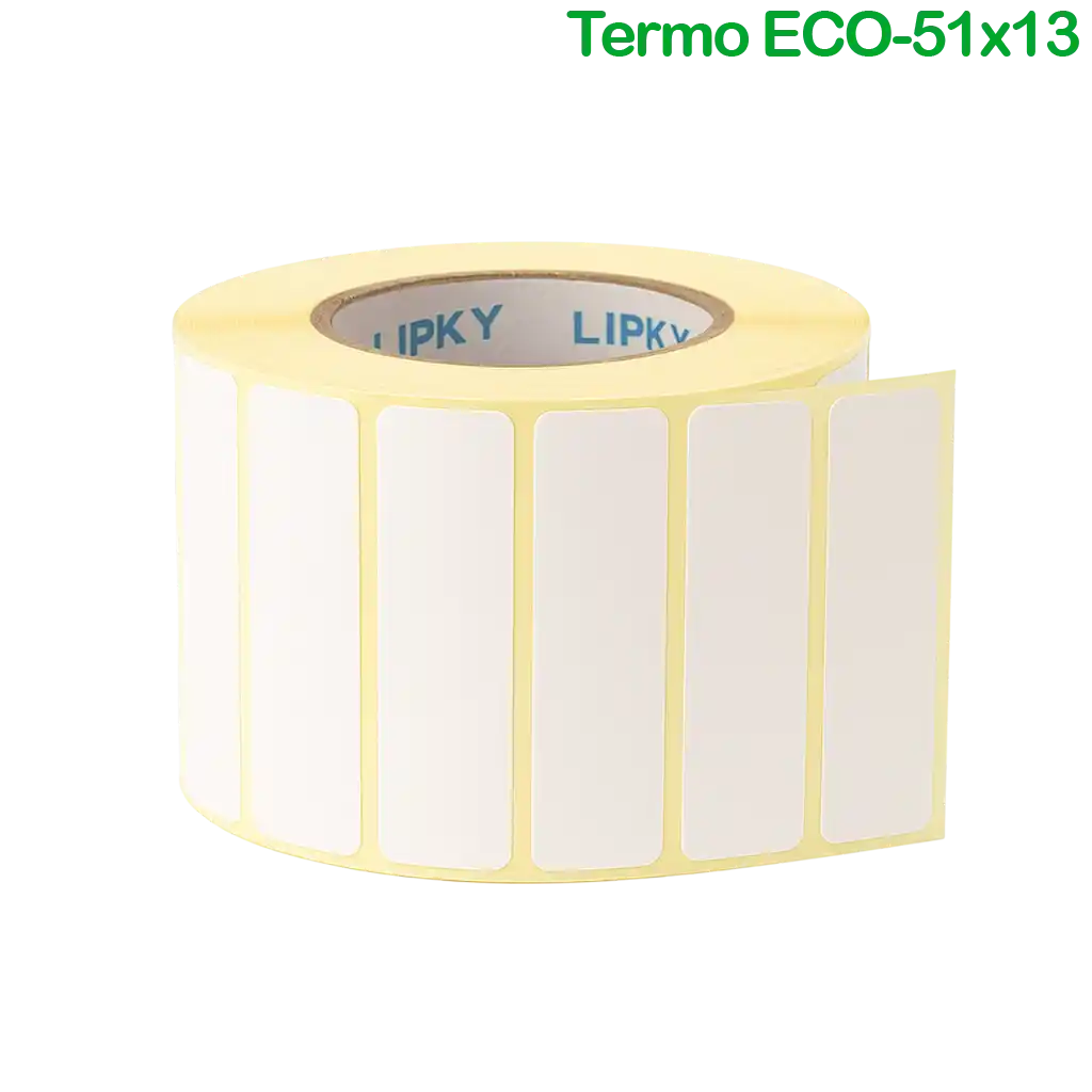 Термоэтикетки ЭКО 51*13 самоклеящейся, 2000 шт в рулоне
