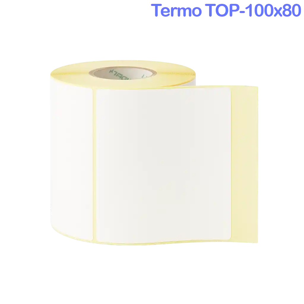 Термоэтикетки ТОП 100*80 самоклеящейся, 300 шт в рулоне