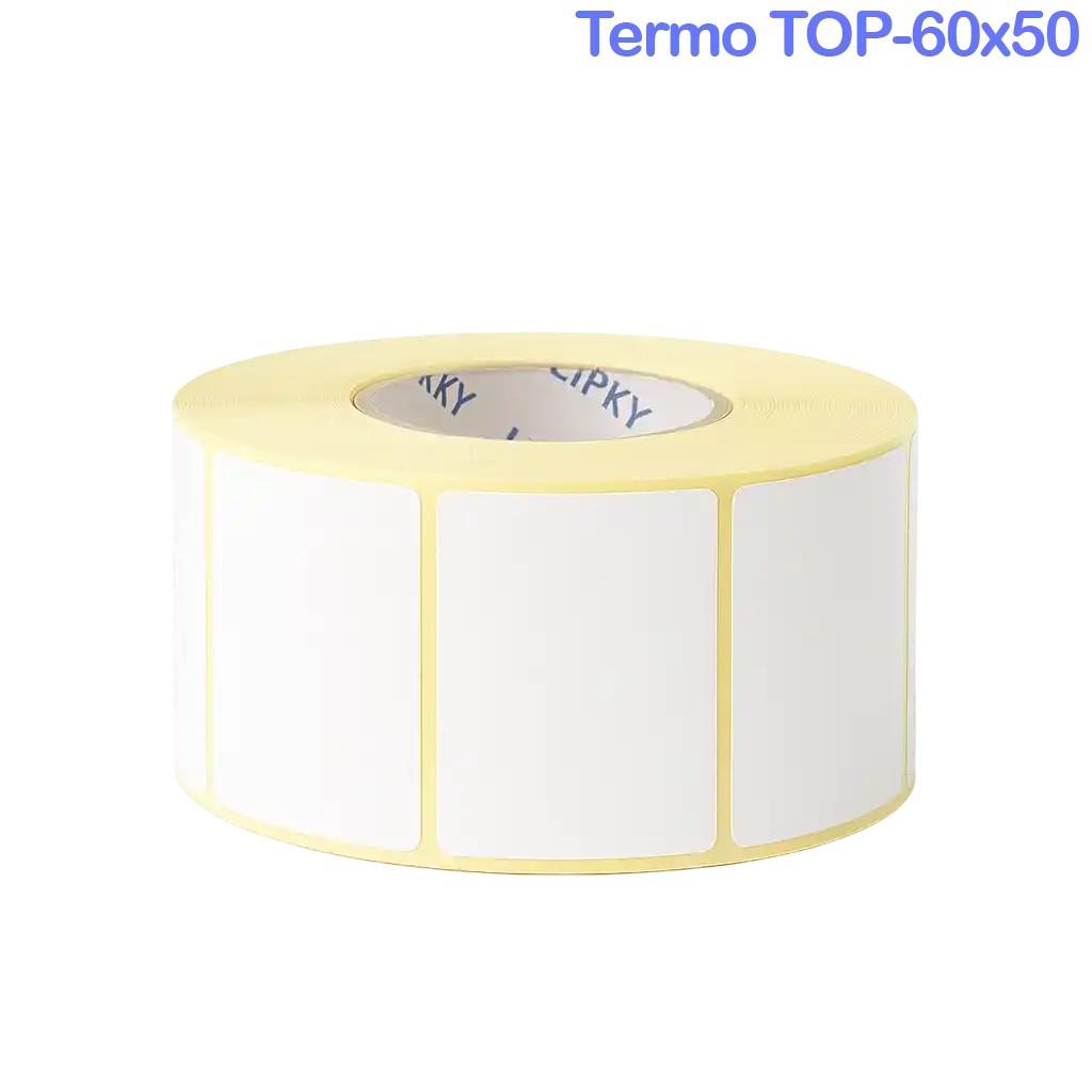 Термоэтикетки ТОП 60*50 самоклеящейся, 500 шт в рулоне
