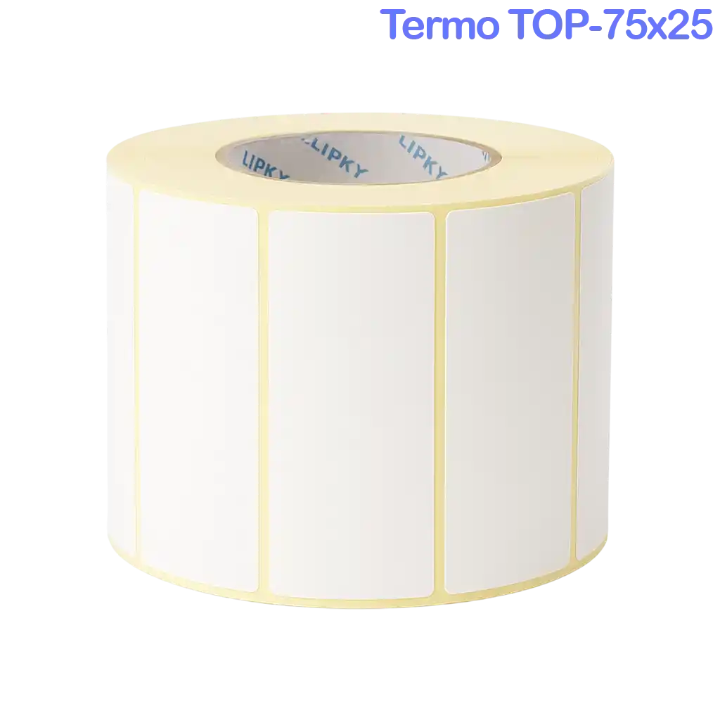 Термоэтикетки ТОП 75*25 самоклеящейся, 1000 шт в рулоне