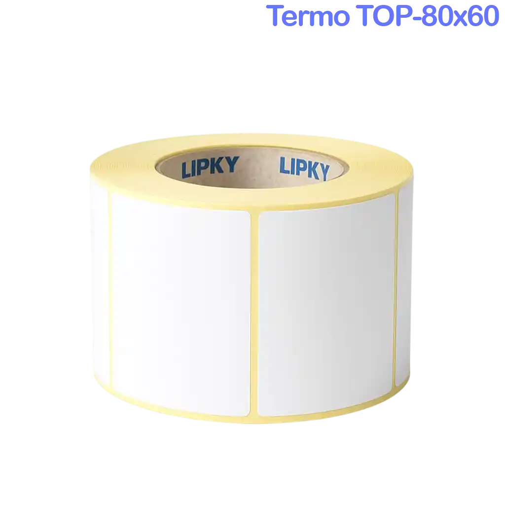 Термоэтикетки ТОП 80*60 самоклеящейся, 500 шт в рулоне