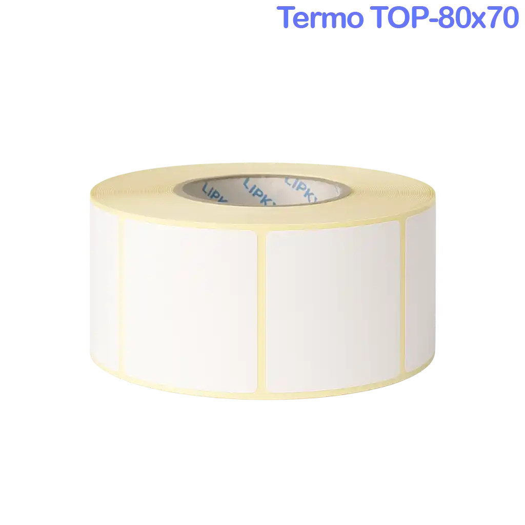 Термоэтикетки ТОП 80*70 самоклеящейся, 500 шт в рулоне
